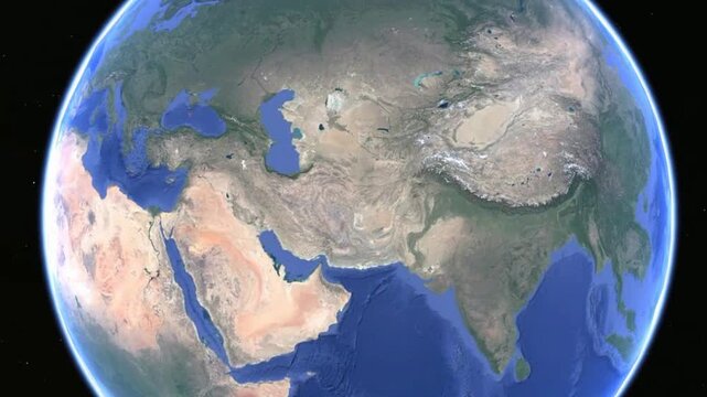 Video of rotating Earth in space.
Black sea and crimean peninsula on planet Earth.
Geographical map of world.