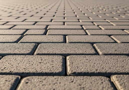 Textured gray paving stones receding into the distance