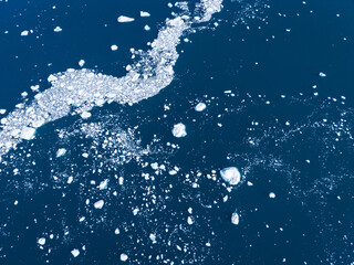 Drone view of Arctic sea ice floating in Greenland waters © Dagmar