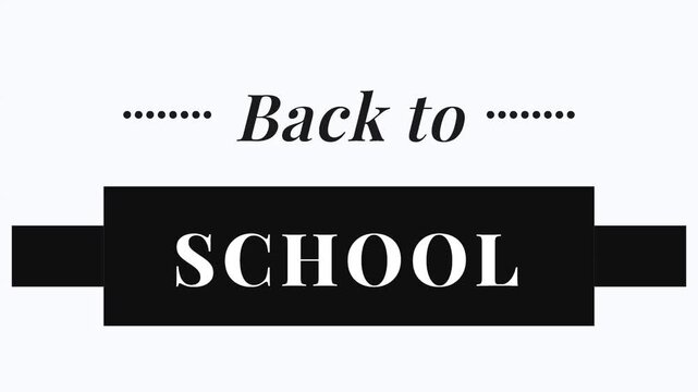 Minimalist back to school graphic design with repeating typography