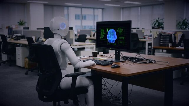 Robot in office setting