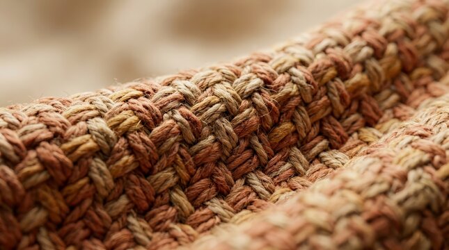 Detailed view of woven textile fabric revealing ridges, yarns, and a basket-weave pattern.