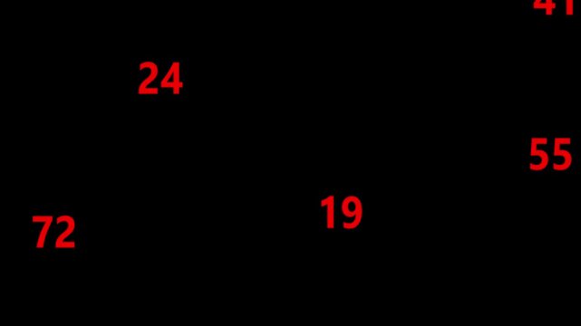 Encrypted data process visual, symbols. numbers and letters - cryptography data black video background.4k video.