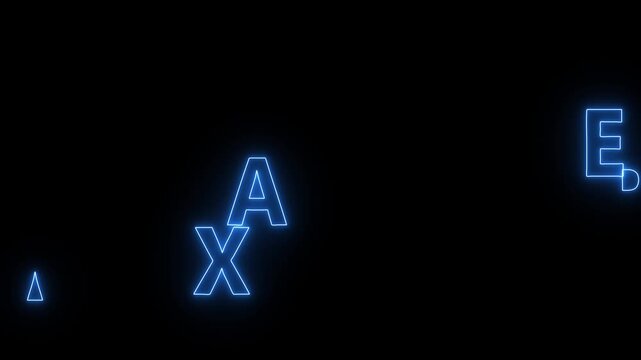 Encrypted data process visual, symbols. numbers and letters - cryptography data black video background.4k video.