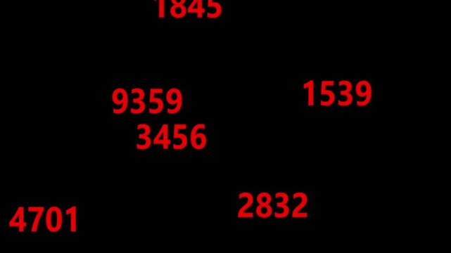 Encrypted data process visual, symbols. numbers and letters - cryptography data black video background.4k video.