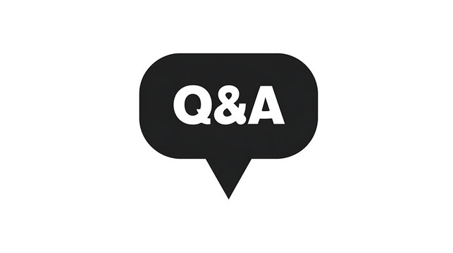 A speech bubble icon displaying Q&A for questions and answers, symbolizing communication and inquiry