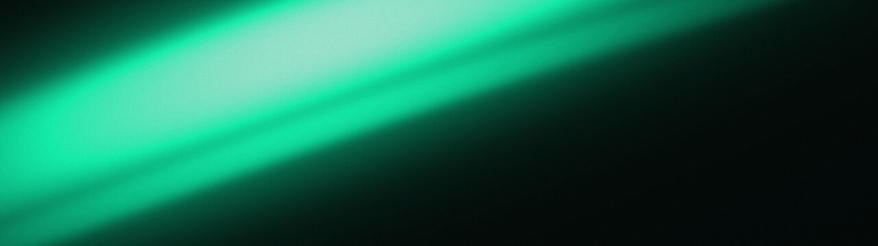 Fondo abstracto texturizado con grano y degradado verde ne&oacute;n. Dise&ntilde;o de encabezado (header) y fondo de pantalla para sitio web con haz de luz diagonal y espacio para texto