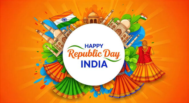 Republic day india celebration patriotic tributes and vibrant cultural display