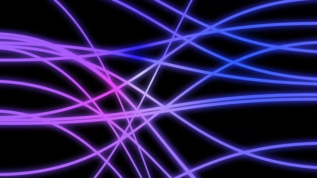 Abstract Blue Neon Network Lines Motion Graphics Background Loop