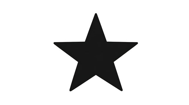 A simple black five-pointed star on a white background