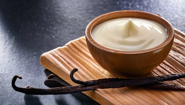 premium organic vanilla yogurt with creamy texture and natural ingredients