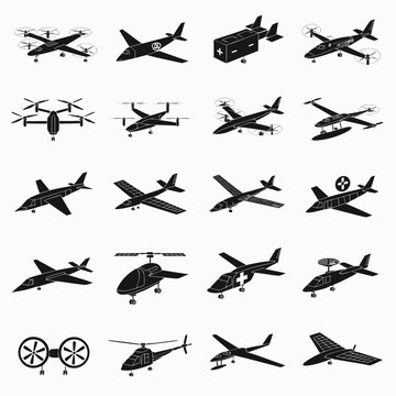 Mega Autonomous Aviation, eVTOL and Future Air Mobility Vector Collection