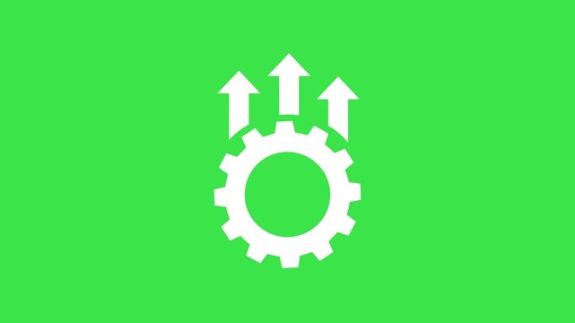 Gear rotating with arrows animation video