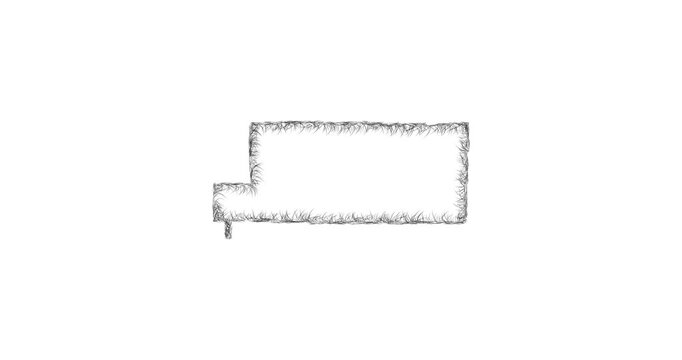 Sketch Saint Francis outline map animation - smooth progressive reveal