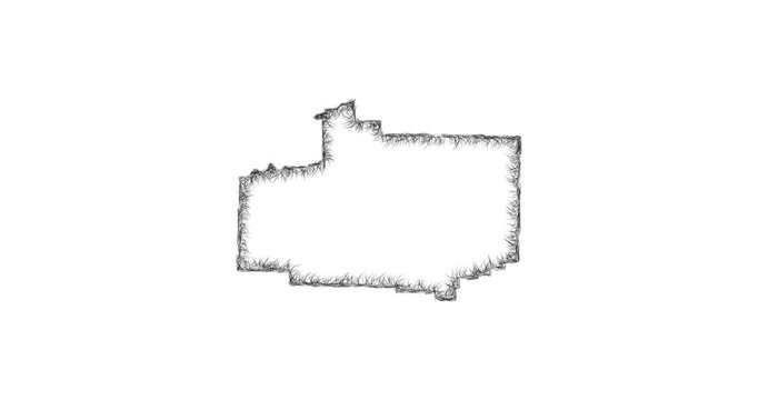 Sketch Scott outline map animation - smooth progressive reveal