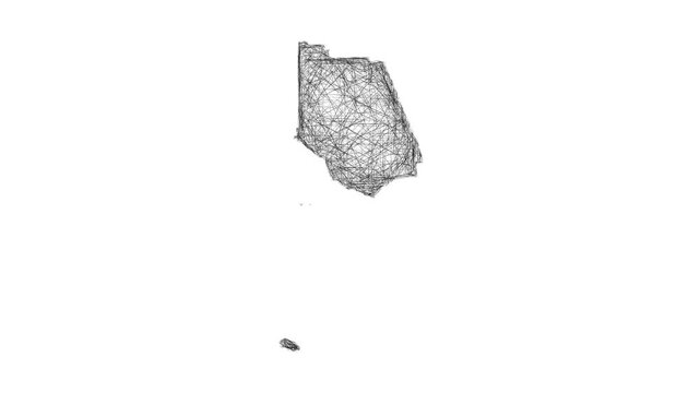 Sketch Ventura outline map animation - smooth progressive reveal