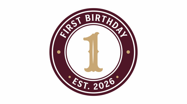 Little One Celebration logo design Modern Heritage First Birthday