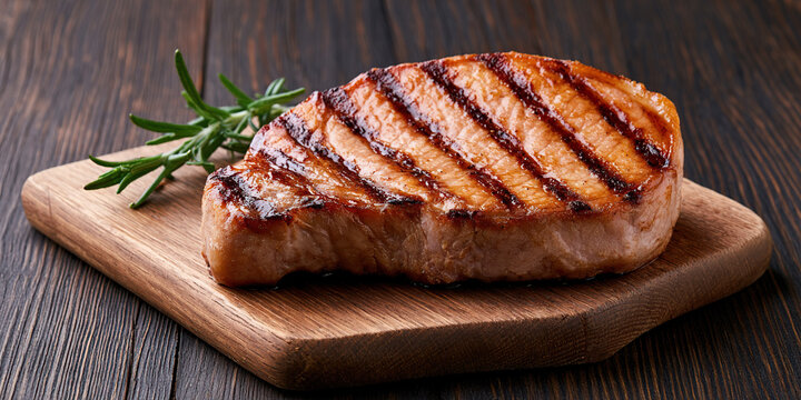 BBQ juicy pork steak on the table