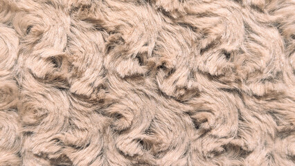 soft beige curly faux fur texture backdrop © irenka