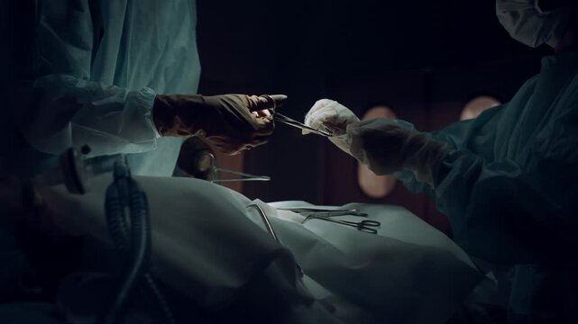 surgeon working in operating room