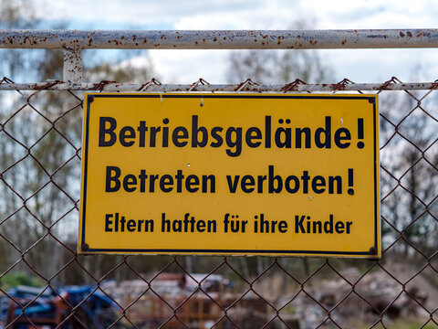 Betriebsgel&auml;nde!