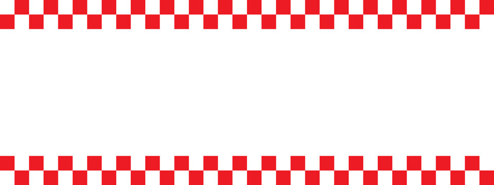 Red and white checkered pattern border frame design
