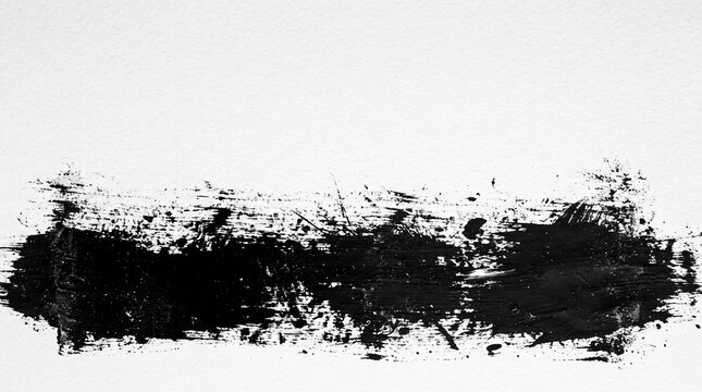 Textured black paint footer element with splattered ink details.