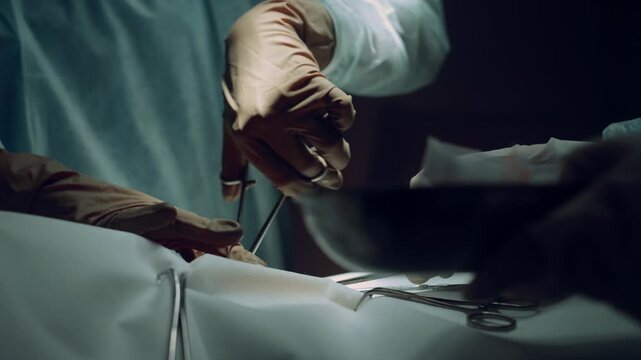 surgeon working on a patient