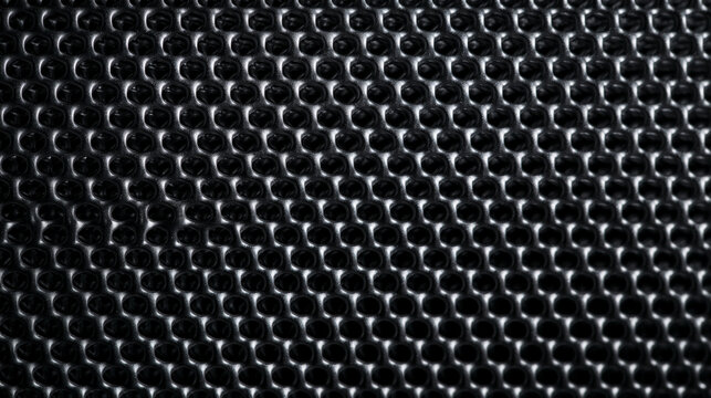 Black Perforated Metallic Speaker Mesh Texture Background