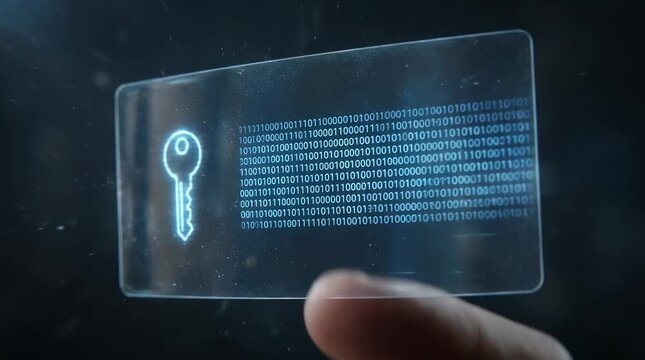 Finger interacting with digital security interface