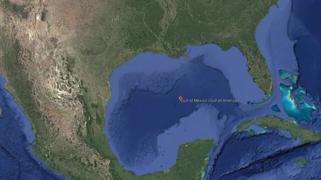 Video of planet Earth rotating in space.
Mexico gulf on geographical map of world. 