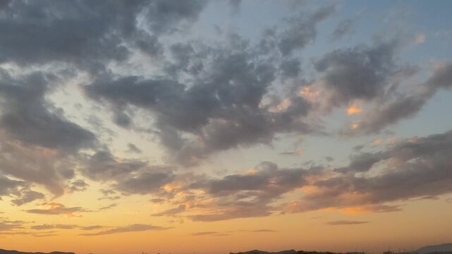 Vista del atardecer desde la ciudad de elche alicante espa&ntilde;a