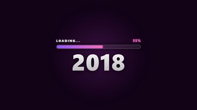Purple loading bar showing years from 2004 to 2032 on dark background