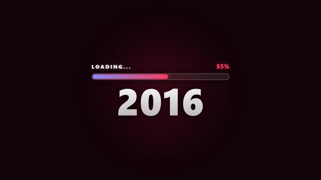 Red progress bar animation showing time evolution from 2004 to 2029