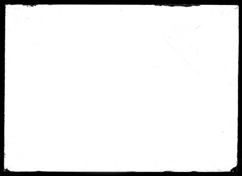 Old slide film frame of an old camera with dusts and scratches on transparent background (png image).