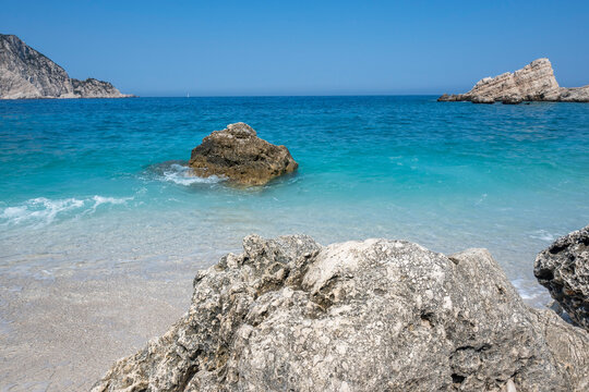 Petani Beach, at Cephalonia Island, Greece