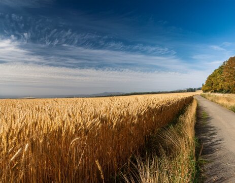 a wheat field border