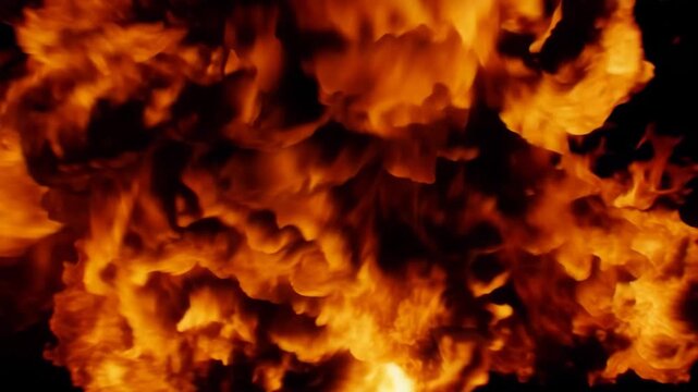 Inferno of Energy: Intense, vibrant flames dance and swirl in a mesmerizing display of raw power and heat, creating a dynamic abstract pattern of fiery textures.