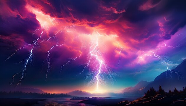 a vivid flash of lightning