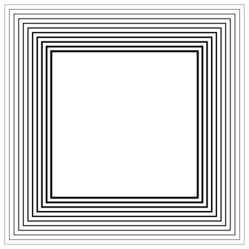 Square line gradient. Geometric shapes
