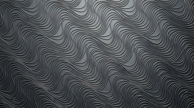 Abstract pattern featuring fluid undulating lines. Repeating wavy wire surface composition with sharp scalable geometric linework designed for commercial vector layouts and creative graphic media.
