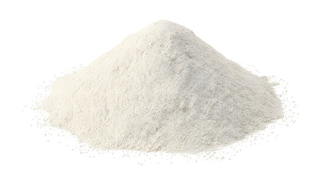 Pure Chitosan Off-White Powder Isolated on White Background for Pharmaceutical and Scientific Applications