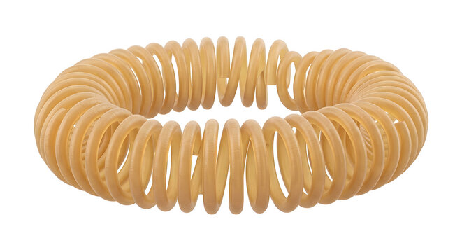 Scientific 3D Render of a Shape-Memory Polymer Coiled Wire Isolated on White Background