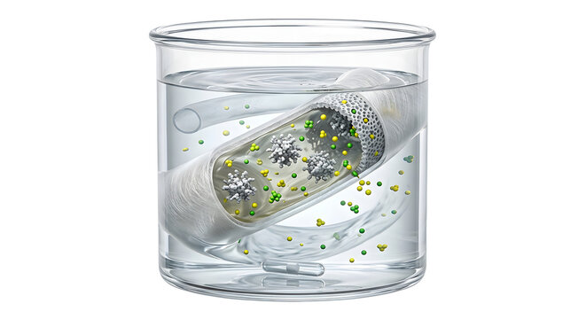 Hyper-realistic 3D Scientific Render of Dialysis Tubing for Polymer Purification and Molecular Separation