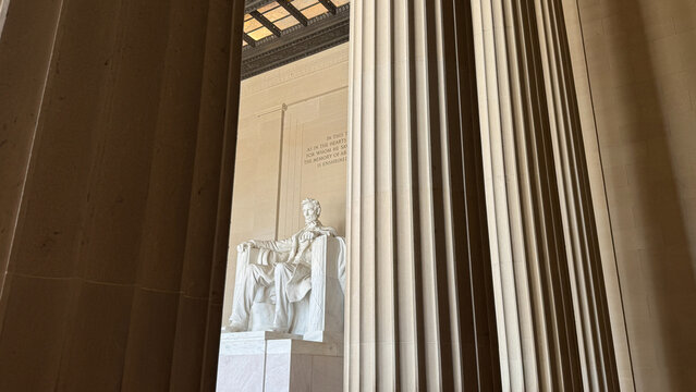 Strong Columns of Lincoln Memorial, Washington, DC