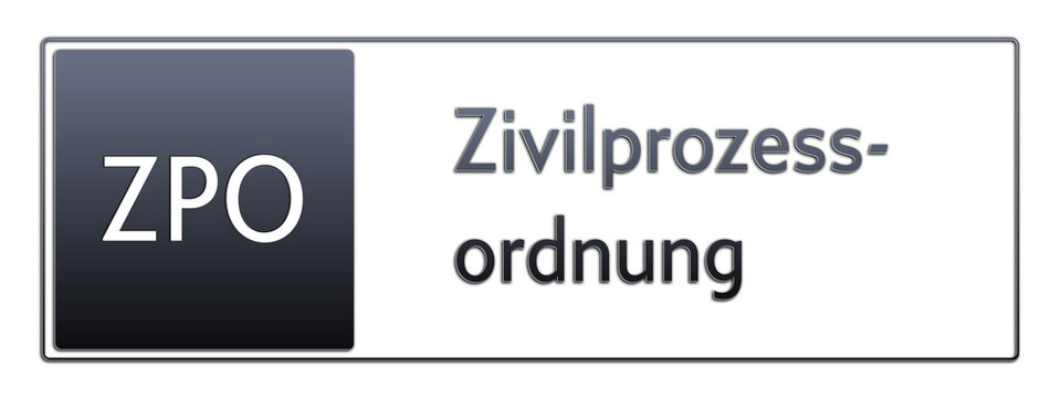ZPO - Zivilprozessordnung - Jura Rechts Abk&uuml;rzung