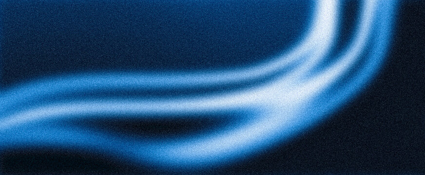 Glowing blue neon curve on dark grainy background dark blue gradient backdrop for website header, landing page, banner, poster, cover, cyber tech project design