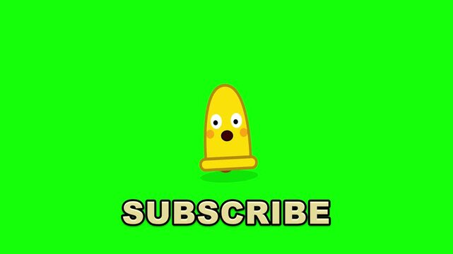 Animated Green Screen Subscribe Button and Notification Bell for Channels.
