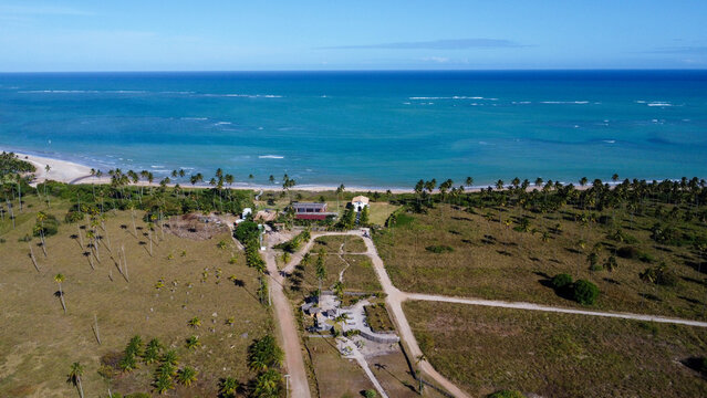 Iconic Charm: Aerial View of Capela dos Milagres in S&atilde;o Miguel dos Milagres