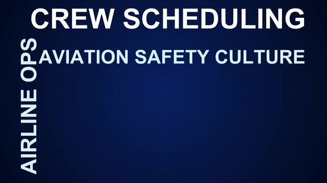 Crew Scheduling Word Cloud